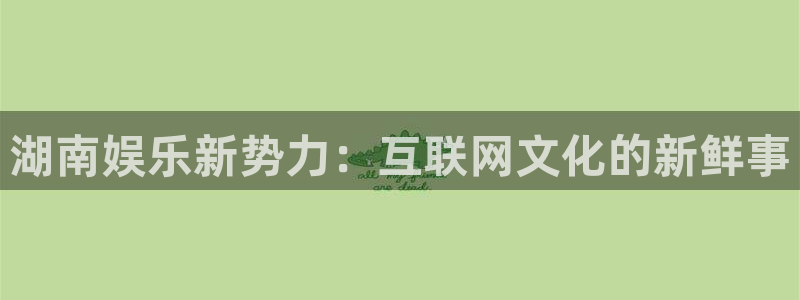 天富平台登录界面入口：湖南娱乐新势力：互联网文化的新鲜事